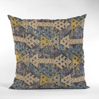 Plutus Blue Arrows Stripe Luxury Throw Pillow, 22"x22"