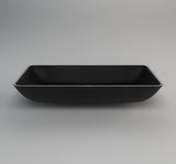 Alumix Nek Rectangular Vessel Sink, Black