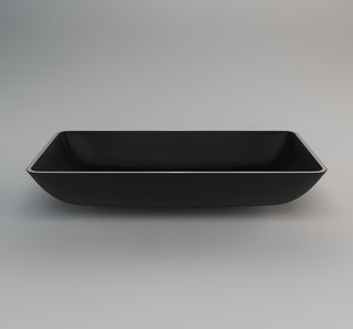 Alumix Nek Rectangular Vessel Sink, Black