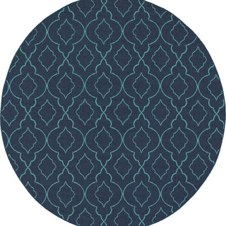 Oriental Weavers Meridian Navy/Blue Lattice Indoor/Outdoor Rug 7'10" RND