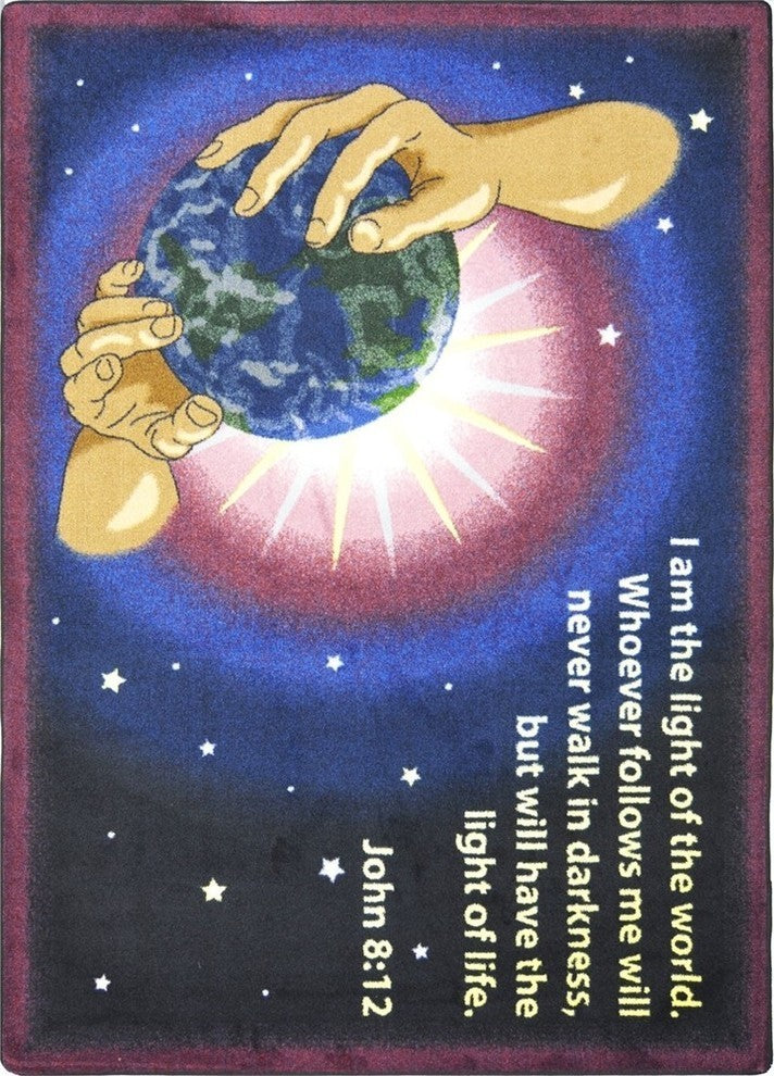Kid Essentials Rug, I Am The Light, 5'4"x7'8"