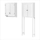 Dover Over Toilet Hutch with 2 Doors, Wall Mounted Cabinet with Towel Rod