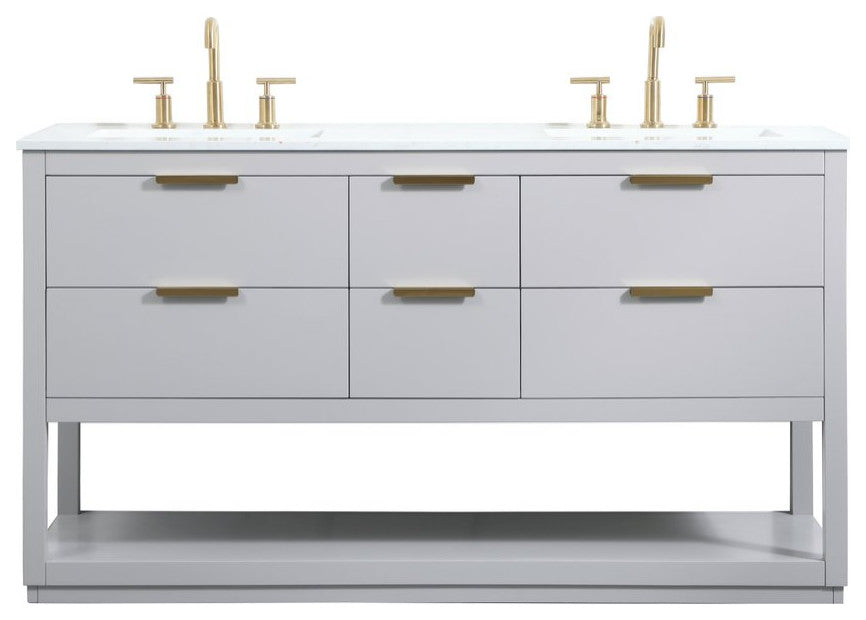 Elegant VF19260DGR 60"Single Bathroom Vanity, Gray