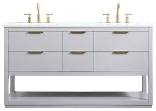 Elegant VF19260DGR 60"Single Bathroom Vanity, Gray