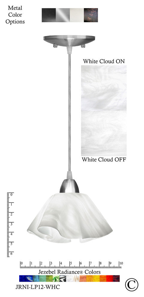 Jezebel Radiance Lily Small Pendant, White Cloud