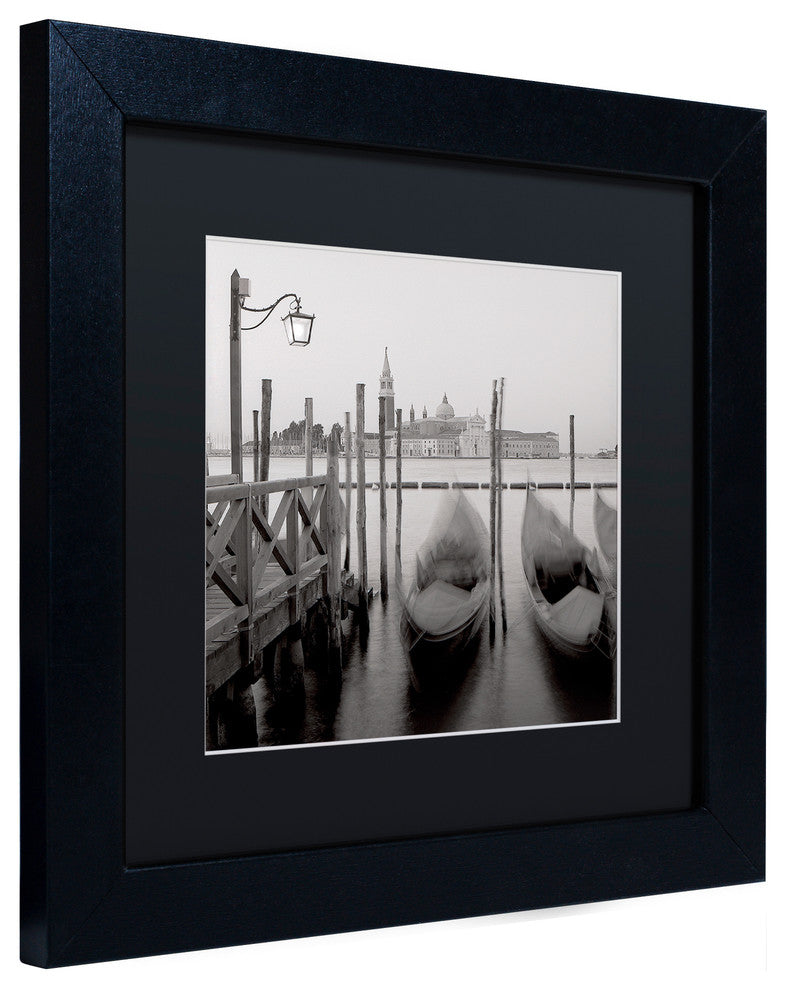 Alan Blaustein ''Venezia II'' Art, Black Frame, Black Mat, 11x11