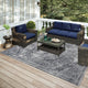 Indoor/Outdoor Sedona SN7 Pewter Machine Washable 3' x 5' Rug