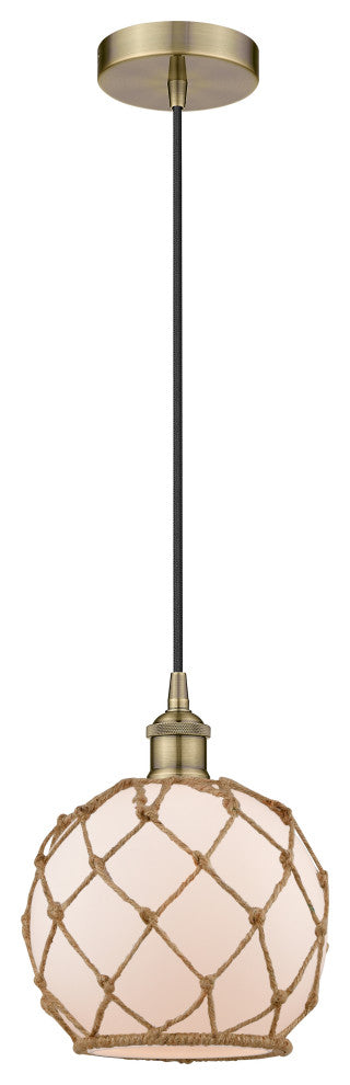 Innovations 616-1P-AB-G121-8RB-LED 1-Light Mini Pendant, Antique Brass