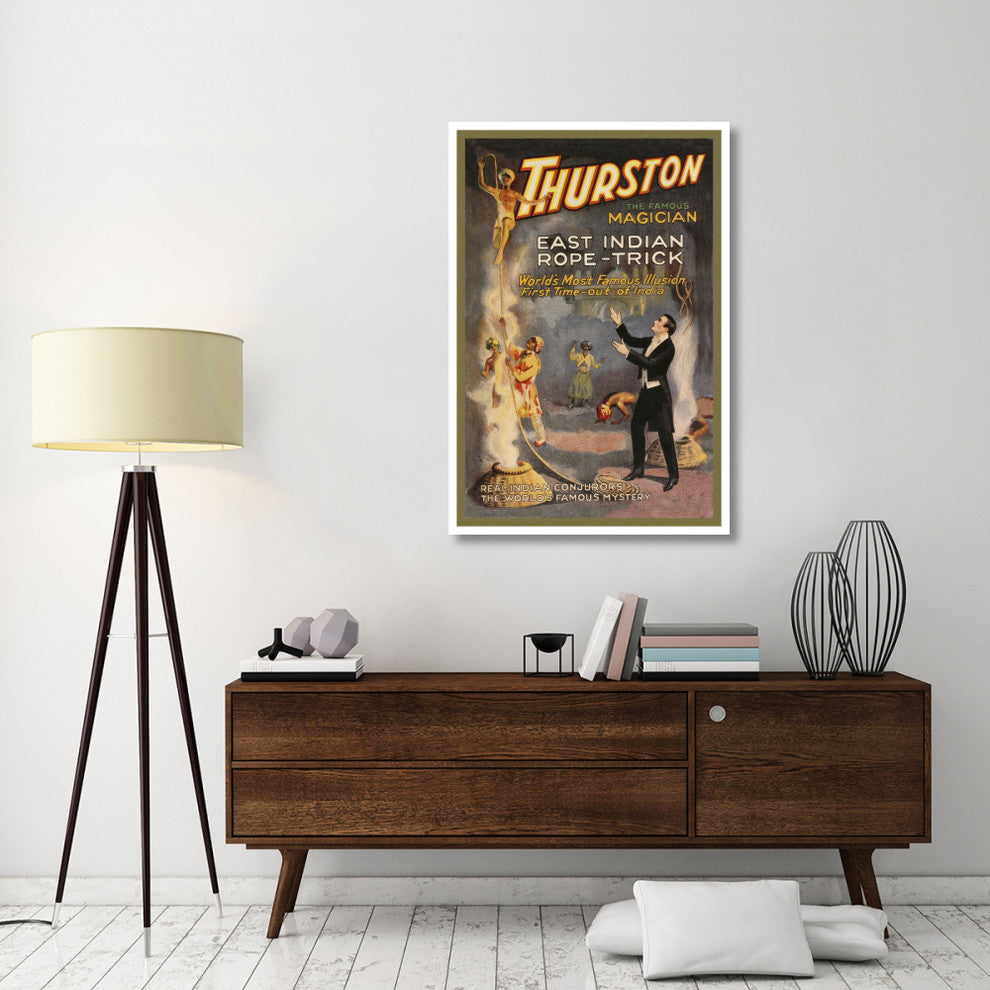 "Magicians: East Indian Rope Trick: Thurston the Famous Magician" Print, 34"x50"