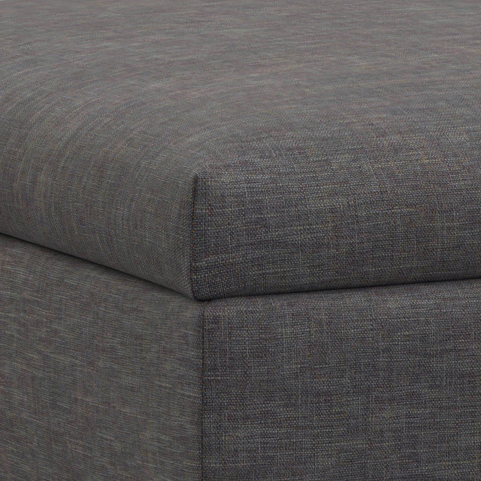 Rebecca Coffee Table Storage Ottoman With Lift Up Lid, Slate Grey