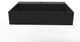 CastelloUSA Juniper Wall Mounted Countertop Concealed Drain Basin Sink, Black, 24", Center Basin, Standard