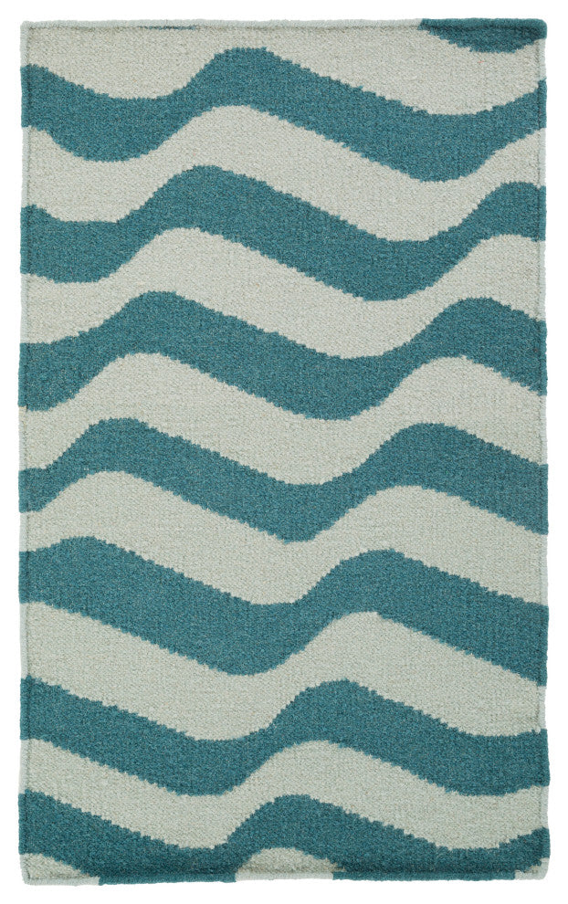 Surya Sheffield Market SFM-8009 3'3"x5'3" Rug, Teal/Sage