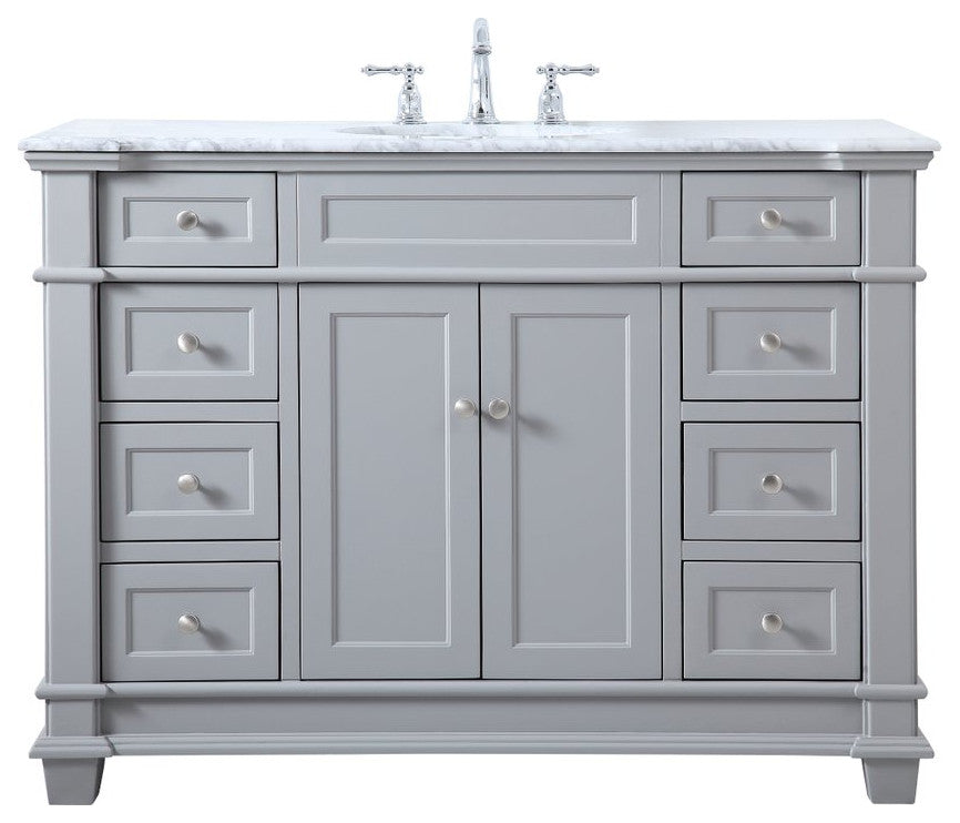 Weston Single Bathroom Vanity Set, Grey, 48