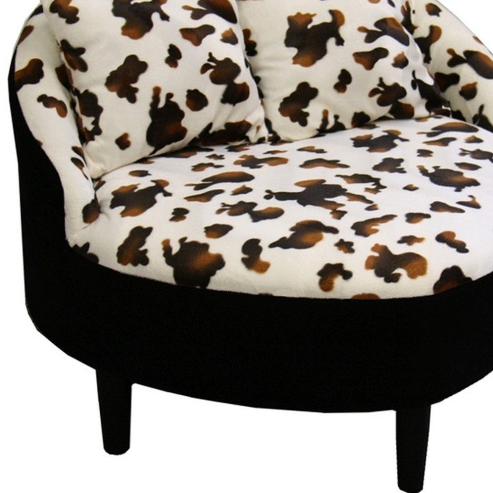 22" Cool Leopard Soft and Comfy Accent Chair With Pillows