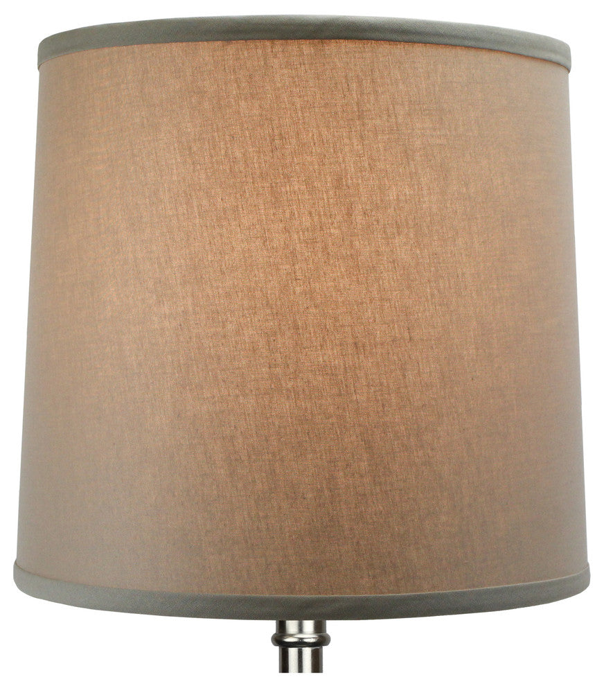 Fenchel Shades, 12"x13"x12" Spider Attachment Drum Lamp Shade, Linen