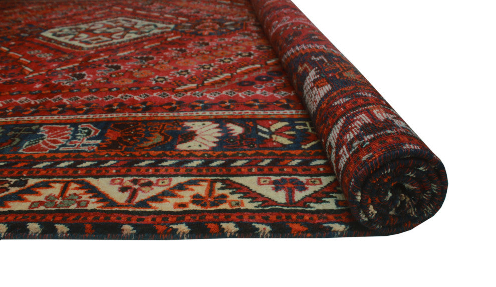 Fine Vintage Distressed Alirio Red Rug