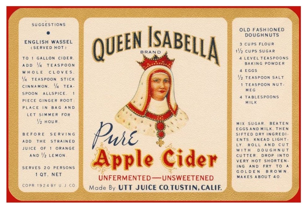 "Queen Isabella Pure Apple Cider" Digital Paper Print by Retrolabel, 42"x29"