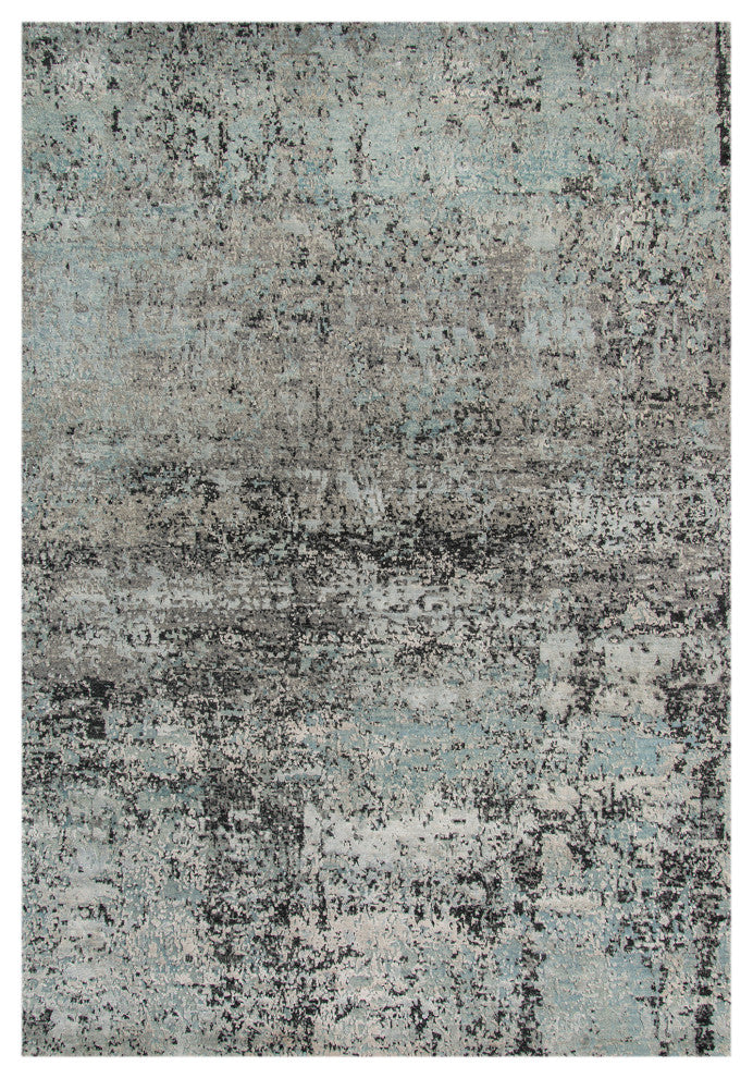 Mystique Linden Area Rug, Gray and Blue, 2' x 3', Abstract