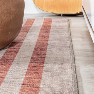 Raita Modern Distressed Stripe Machine-Washable Area Rug, 9x12