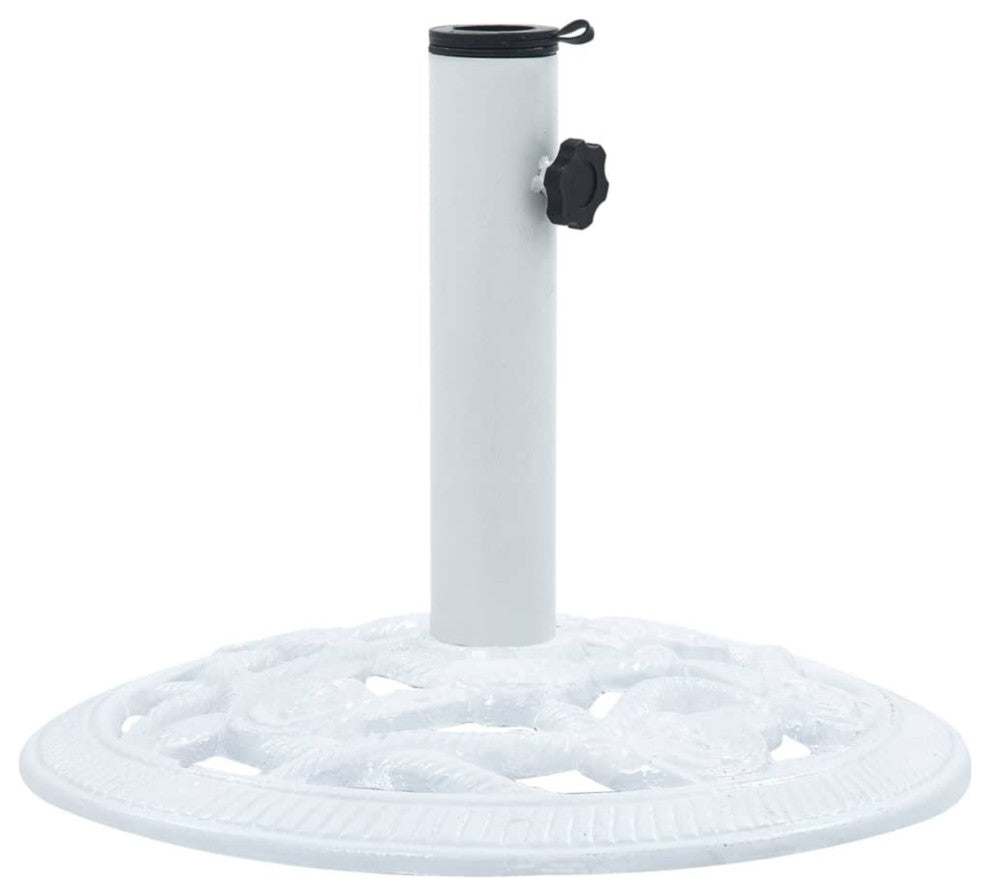 Vidaxl Umbrella Base White 19.8 Lbs 15.7" Cast Iron