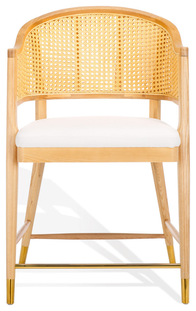 Safavieh Couture Rogue Rattan Counter Stool, Black