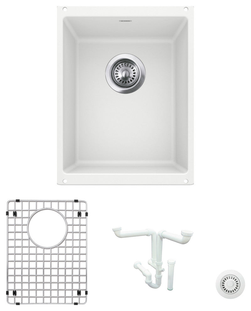 Blanco KA-513422 Precis 13-3/4" Undermount Single Basin Granite - White