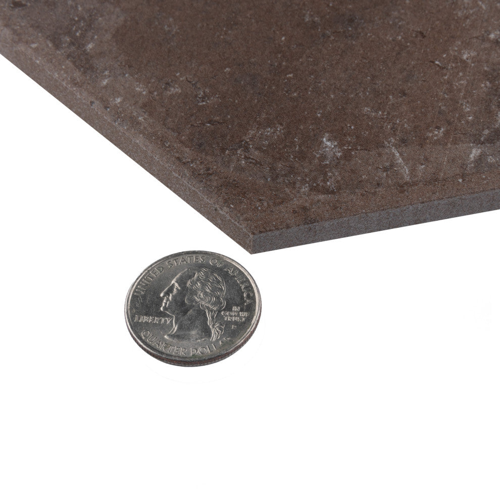 Brickyard Hex Red Porcelain Floor and Wall Tile