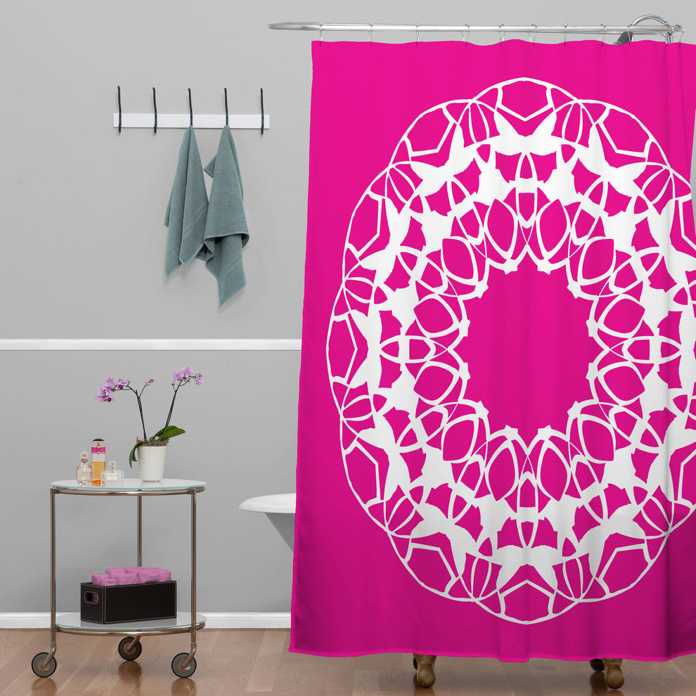 Deny Designs Karen Harris Mod Medallion Magenta Shower Curtain