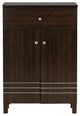 Felda Dark Brown Modern Shoe Cabinet With 2 Doors and Drawer