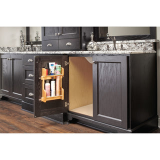 Wood Vanity Cabinet Door Storage Rack, 17.24"