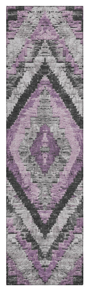 Machine Washable Indoor/Outdoor Chantille ACN1890 Violet 2'3" x 7'6" Runner Rug