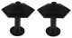 Urbanest Esagono Metal Drapery Medallion Holdback, Black, Set of 2