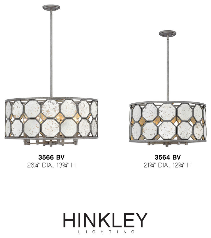 Hinkley Lara Medium Drum, Brushed Silver
