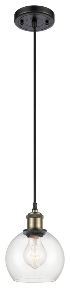 Innovations 516-1P-BAB-G122-6 1-Light Mini Pendant, Black Antique Brass
