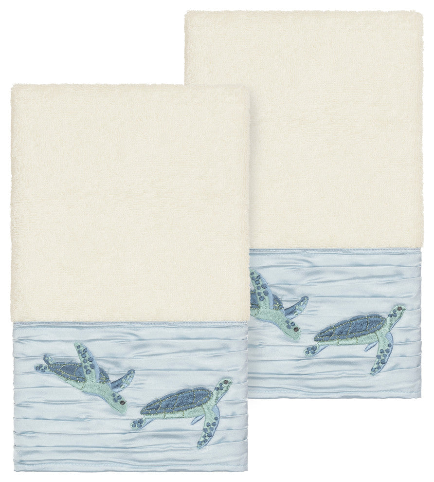 Mia 2 Piece Embellished Hand Towel Set