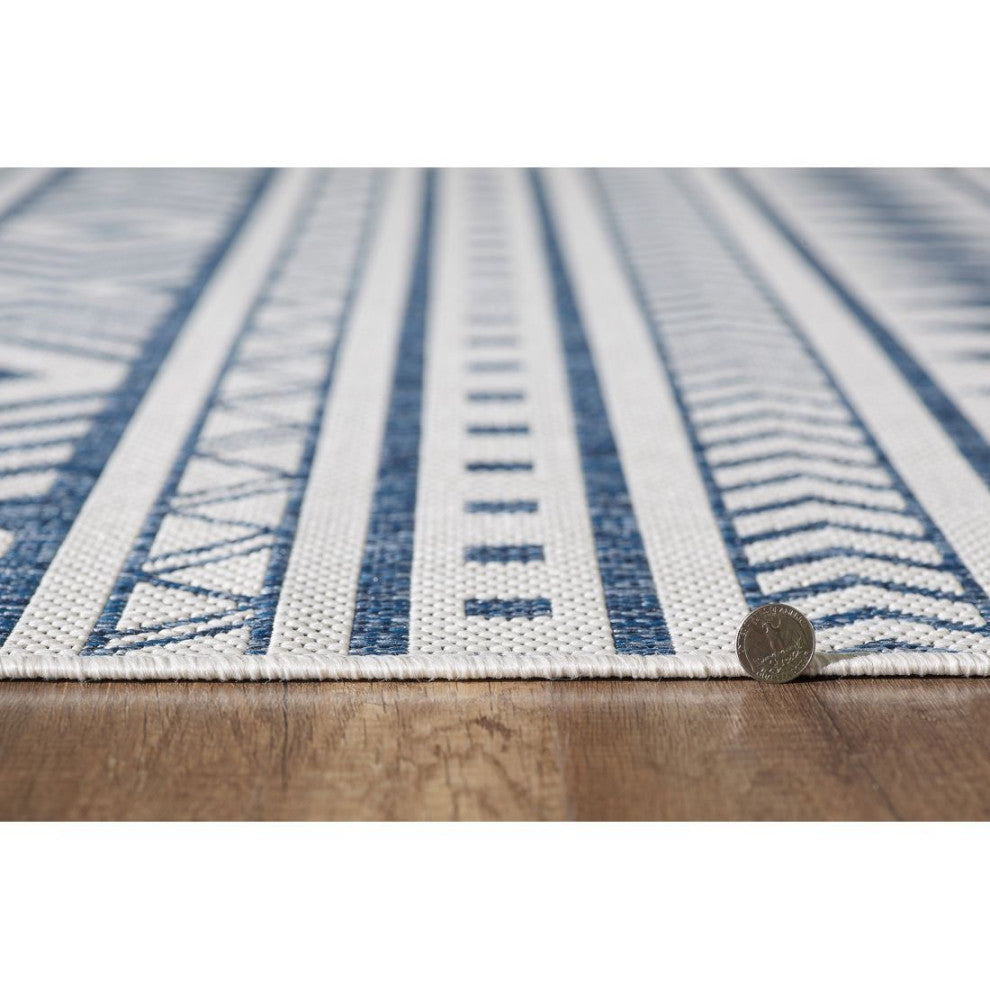 KAS Provo 5776 Ivory/Blue Natura Area Rug, 7'10"x10'10"