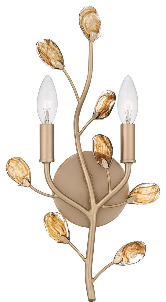 Heiress 2-Light Wall Sconce, Bronze Gold