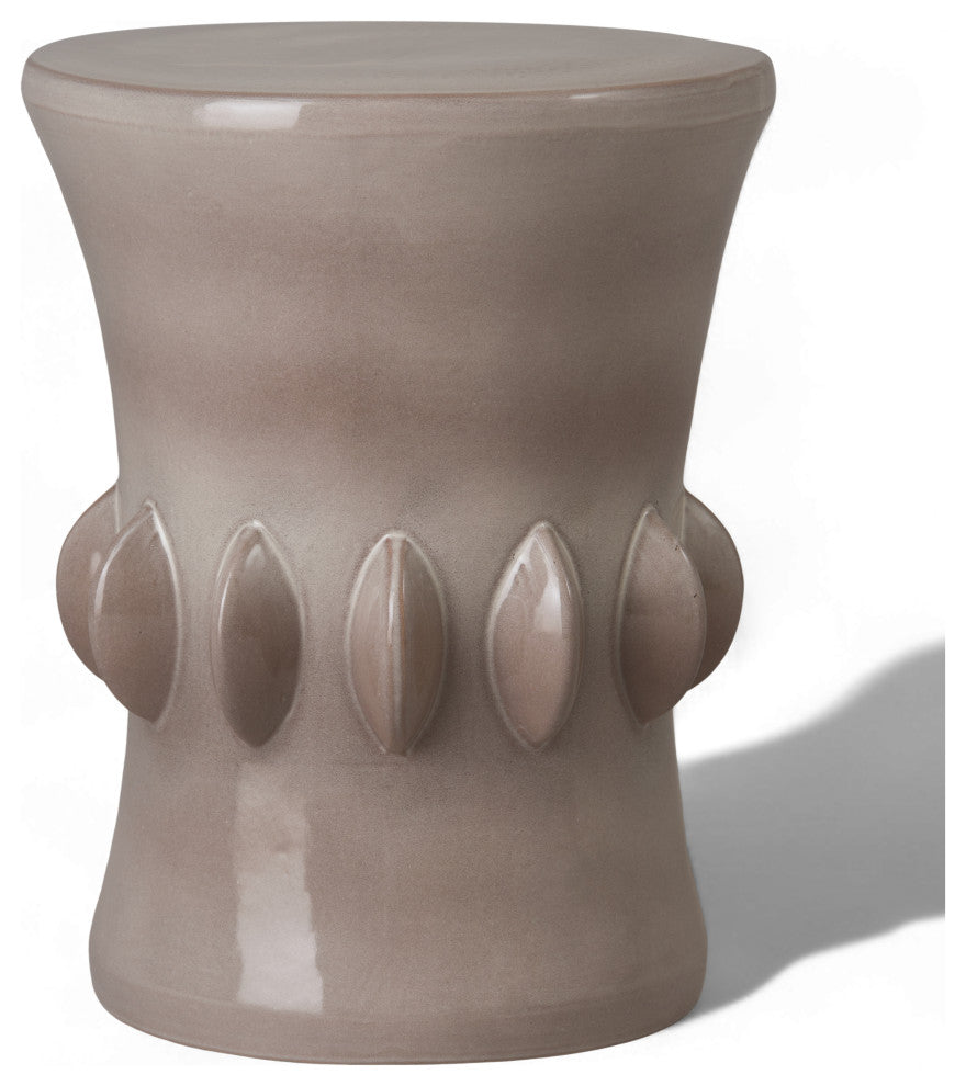 Jewel Stool, Light Gray 14x18