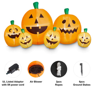 8' Lighted Inflatable Jack-O-Lantern Pumpkins Decor, Pumpkins