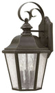 Hinkley Edgewater Medium Wall Mount Lantern, Oil Rubbed Bronze