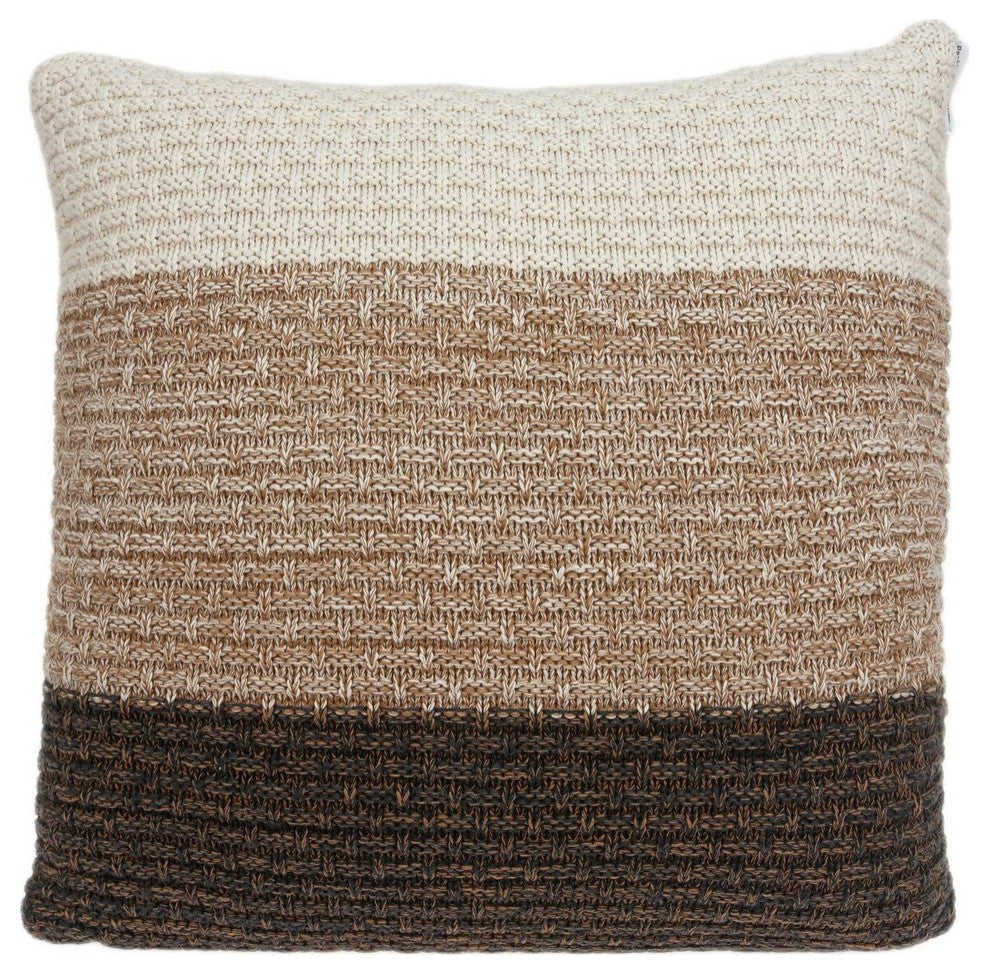 Warm Brown And Cream Decorative Accent Pillow