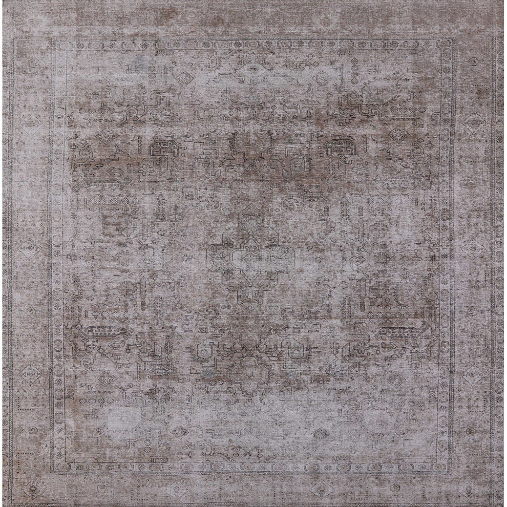 Ahgly Company Indoor Square Mid-Century Modern Area Rugs, 3' Square