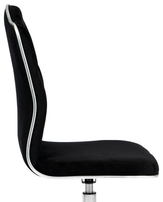Royal Tufted Vanity Chair With 360 Degree, Black