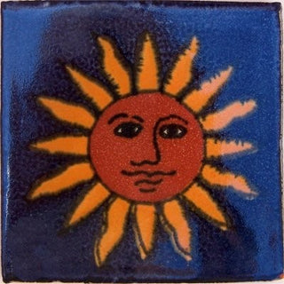 4.2x4.2 9 pcs Red Sun Talavera Mexican Tile