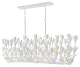 Hinkley 60" Flora Ten Light Linear Chandelier, Textured Plaster