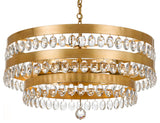 Perla 8-Light Chandelier, Antique Gold