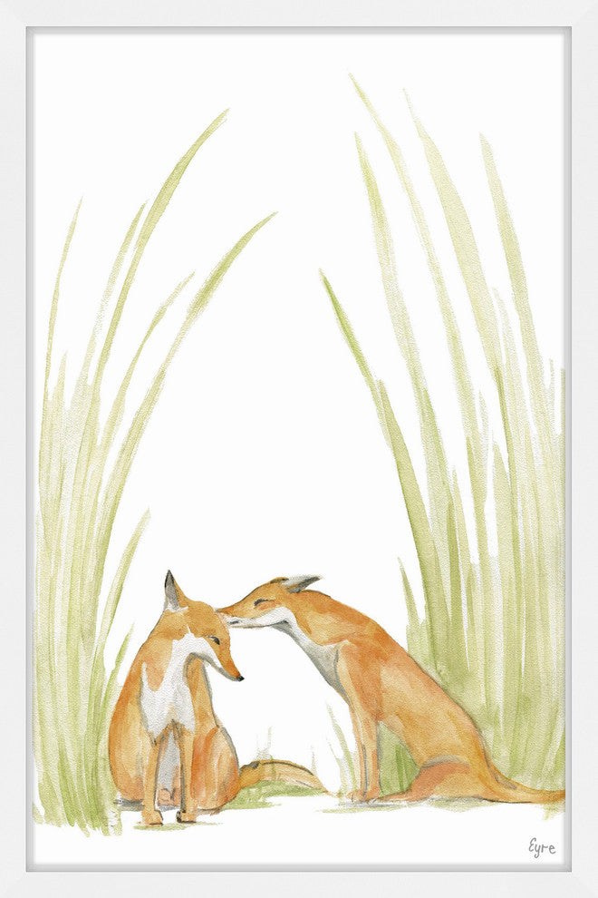 "Foxy Love" Framed Painting Print, 16"x24"