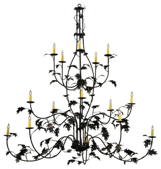 72 Wide Oak Leaf 15 Light Chandelier