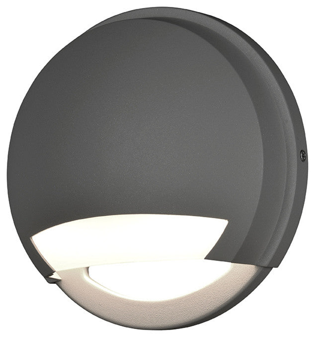 Avante LED Outdoor Wall-Light, Opal Glass Shade, Satin
