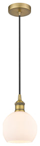 Innovations 616-1P-BB-G121-6-LED 1-Light Mini Pendant, Brushed Brass